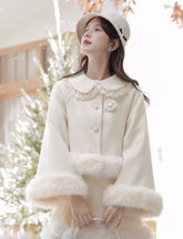 Flauschiges Snow Puff Tweed-Set